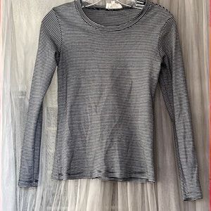 ⭐️ Synergy Organic Clothing black & white long sleeve tee crew neck S